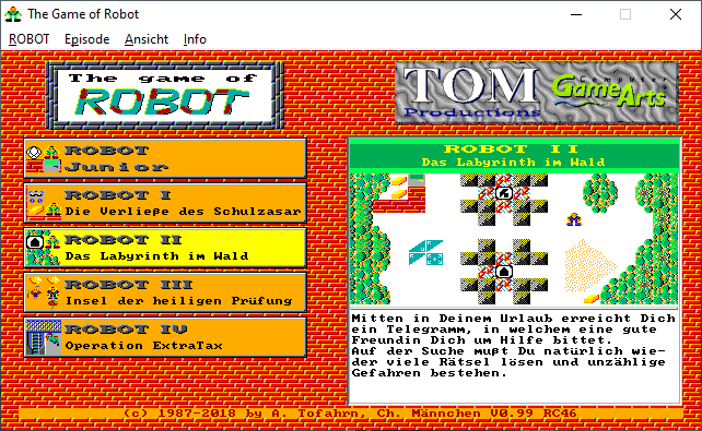 Robot Spiele f�r Windows